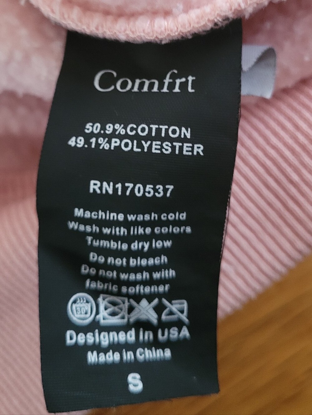 COMFRT COLLECTION PASTEL EDIT HOODIE SWEATSHIRT LIGHT PINK - Picture 9 of 9